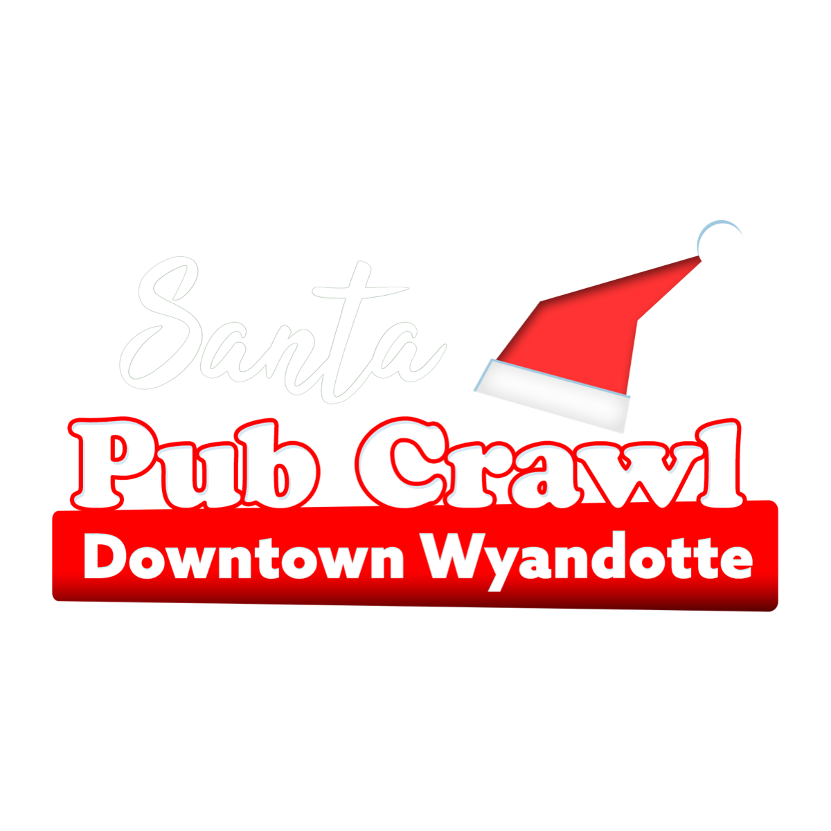 Santa Pub Crawl Downtown Wyandotte logo