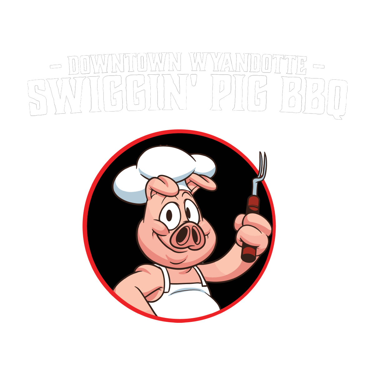 Downtown Wyandotte Swiggin' Pig BBQ logo