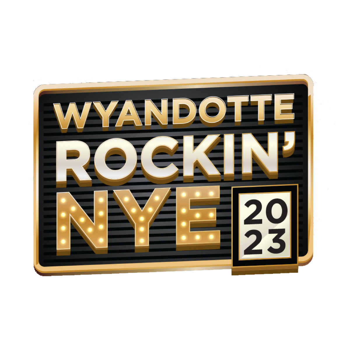 Wyandotte Rockin' NYE 2023 logo