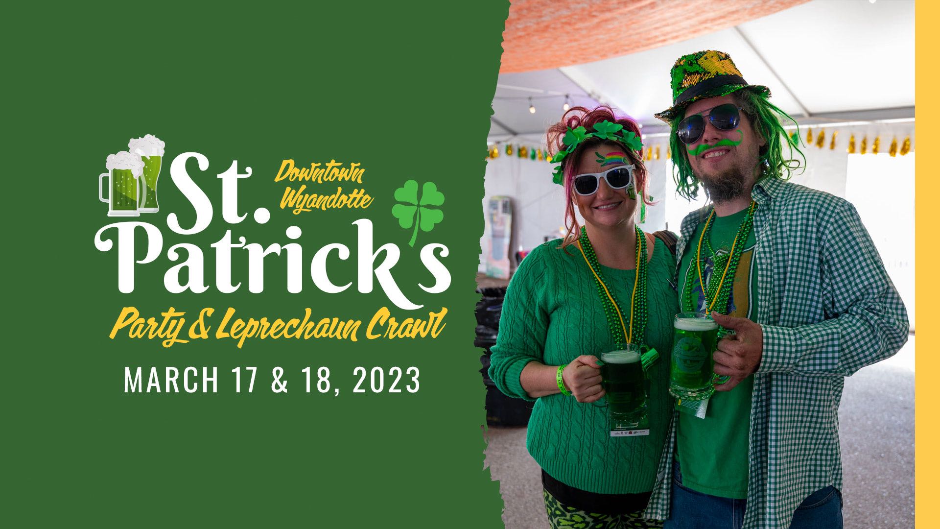 St. Patrick's Party & Leprechaun Crawl in Downtown Wyandotte on March 17 & 18, 2023