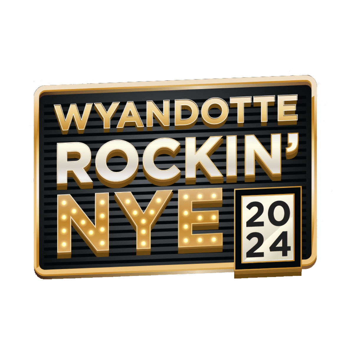 Wyandotte Rockin' NYE 2024 logo