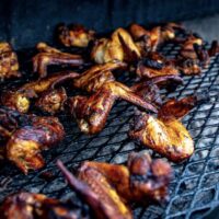 chicken wings on a bbq grill